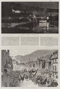 Heidelberg-festlighederne (gravering) af English School