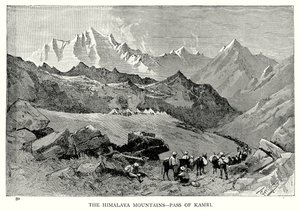 Himalaya-bjergene - Kamri-passet (kobberstik) af English School