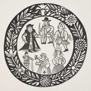 The History of Adam Bell, Clim of the Clough og William of Cloudeslie, illustration fra Chap-books of the Eighteenth Century af John Ashton, pub. 1882 af English School