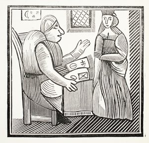 The History of Mother Bunch of the West, illustration fra Chap-books of the Eighteenth Century af John Ashton, pub. 1882 af English School