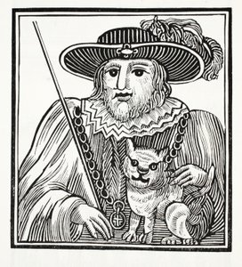 Historien om Sir Richard Whittington, tre gange overborgmester i London, illustration fra Chap-books of the Eighteenth Century af John Ashton, pub. 1882