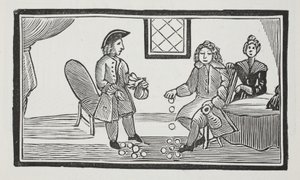 The History of the Blind Beggar of Bethnal Green, illustration fra Chap-books of the Eighteenth Century af John Ashton, pub. 1882