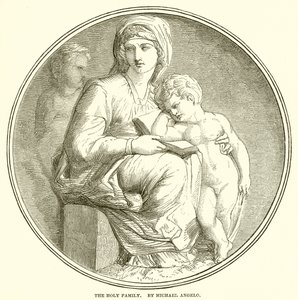 Den hellige familie. Af Michael Angelo af English School