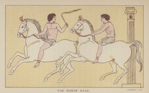 Hestevæddeløbet (farvelitografi) af English School