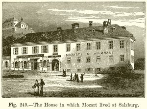 Huset, hvori Mozart boede i Salzburg