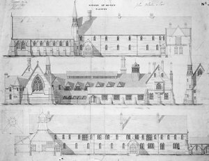 Das Haus der Barmherzigkeit, Clewer, ca. 1853 von English School