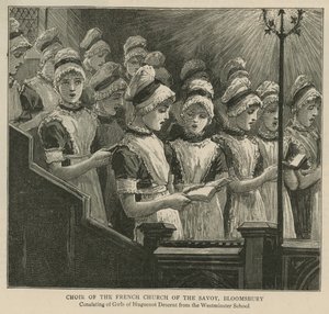 The Huguenots in England: Choir of the French Church of the Savoy, Bloomsbury af English School