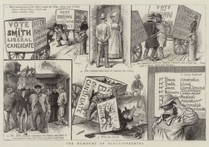 The Humors of Electioneering (gravering) af English School