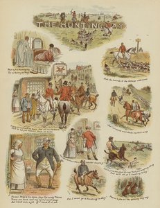 Jagtdagen (chromolitho) af English School