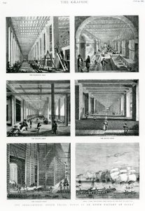 Den indo-kinesiske opiumshandel: Noter på en opiumsfabrik i Patna, taget fra The Graphic, 1882 af English School