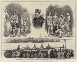 Das internationale Viererrennen (Gravur)