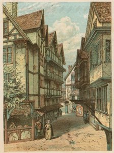 Den internationale sundhedsudstilling i South Kensington, 1884: den gamle London-gade af English School