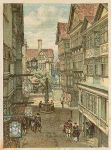 Den internationale sundhedsudstilling i South Kensington, 1884: den gamle London-gade af English School