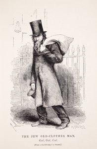 The Jew Old-Clothes Man, efter en daguerreotypi af Richard Beard, illustration fra London Labor og London Poor af Henry Mayhew, pub. 1862 af English School