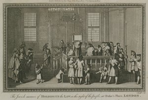 Det jødiske middel til at holde loven op for folket på Dukes Place, London af English School