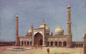 Jumma Musjid, Delhi (farvelitografi) af English School