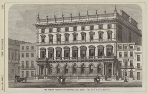 The Junior Carlton Club-House, Pall Mall, Mr. David Brandon, arkitekt (gravering) af English School