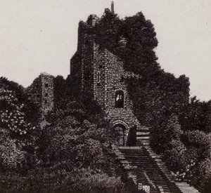 The Keep, Cardiff Castle (litho) af English School