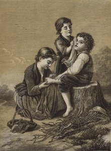 De venlige småsøstre (gravering) af English School