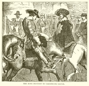 Der König wird nach Carisbrook Castle gebracht