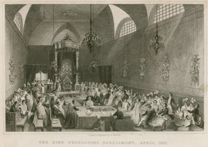 Kongen prorogerede parlamentet i House of Lords, april 1831 af English School