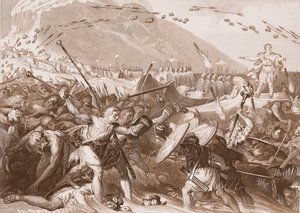 Julius Cæsars landgang i England i 55 f.Kr af English School