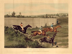 The Last Fence, der repræsenterer den sidste steeplechase, som fandt sted på Hippodrome Race Course, Kensington, London