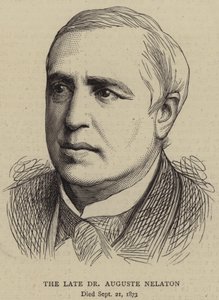 Den afdøde Dr. Auguste Nelaton (gravering) af English School
