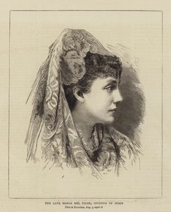 The Late Maria del Pilar, Infanta af Spanien (gravering) af English School