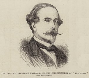 Den afdøde Frederick Hardman, udenrigskorrespondent for "The Times" (gravering) af English School