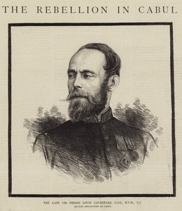 Den afdøde Sir Pierre Louis Cavagnari, CSI, KCB, VC (gravering) af English School