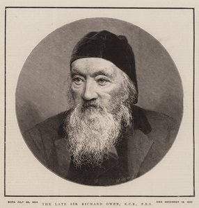 Den afdøde Sir Richard Owen, KCB, FRS (gravering) af English School