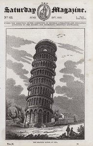 Det skæve tårn i Pisa (gravering) af English School