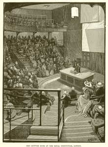 Forelæsningslokalet ved Royal Institution, London af English School