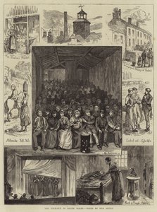 The Lock-Out in South Wales, noter af vores kunstner (gravering) af English School