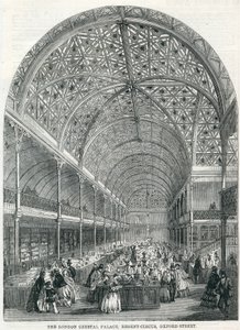 London Crystal Palace, Regent Circus, Oxford Street, 1858 af English School