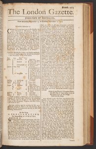 London Gazette, nummer 5573, side 1 af English School