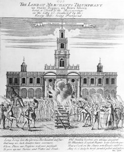 The London Merchants Triumphant, 1733 af English School