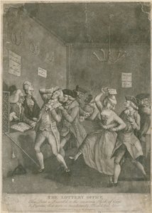 Lotterikontoret. 1777 af English School