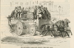 Manchester Three-Horse Omnibus af English School