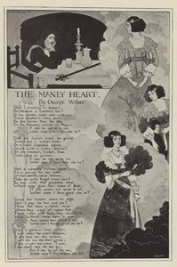 The Manly Heart, af George Wither (litho) af English School