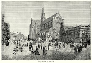 Markedspladsen, Haarlem (kobberstik) af English School