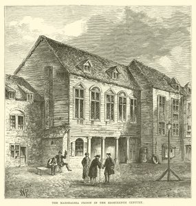 Marshalsea-fængslet i det attende århundrede (gravering) af English School