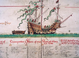 Mary Rose, fra Anthony Roll af English School