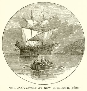 Die Mayflower in New Plymouth, 1620