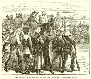 Das Treffen von Sir James Outram und General Havelock