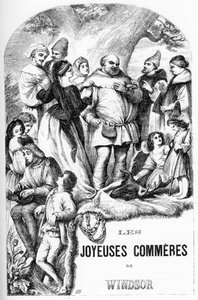 The Merry Wives of Windsor - Les Joyeuses Commeres de Windsor - Illustration i "" Completes de William Shakespeare"" 1866 - Illustrationerne og den generelle form for denne udgave er lånt fra Cassells illustrerede Shakespeare, udgivet i London af English School