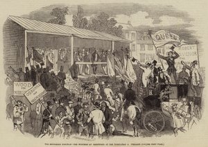 Middlesex-valget, Hustings i Brentford ved nomineringen onsdag (gravering) af English School