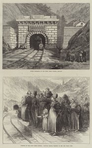 Der Mont-Cenis-Tunnel (Gravur)