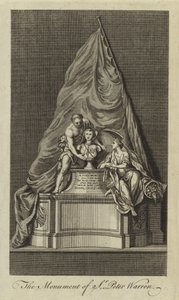 Sir Peter Warrens monument af English School